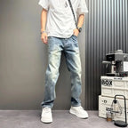 Blue Jeans Loose Casual 2026 Spring Summer Washed Blue Denim Men's Pants Washed Trousers Streetwear Clothing Baggy Man Jeans