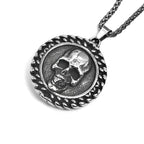 PENDRA Skull Vintage Steel Necklace
