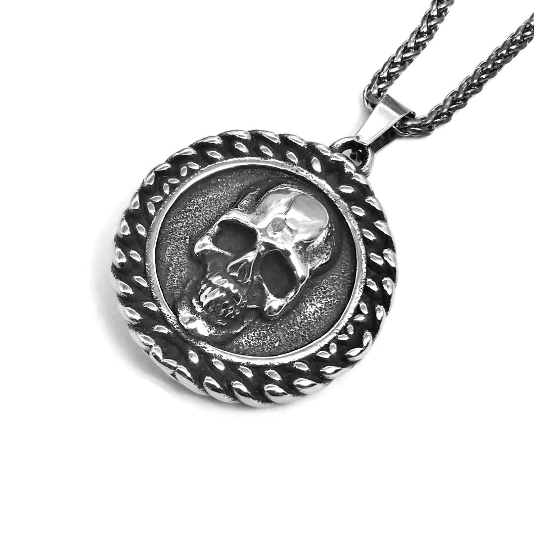 PENDRA Skull Vintage Steel Necklace