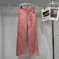 PENDRA Wide Leg Straight PU Pants