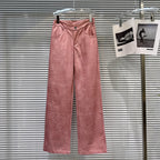 PENDRA Wide Leg Straight PU Pants