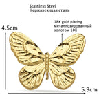 PENDRA Stainless Steel Butterfly 2-color Brooch