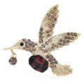 PENDRA Cute Flying Hummingbird Brooch