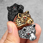 PENDRA Jaguar Leopard Animal Steel Ring
