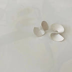 PENDRA Curved Geometry Sterling Silver Earrings
