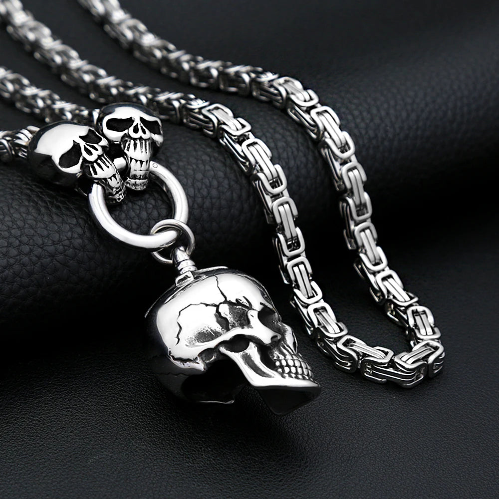 PENDRA Skullpunk Gothic Stainless Steel Skull Pendant