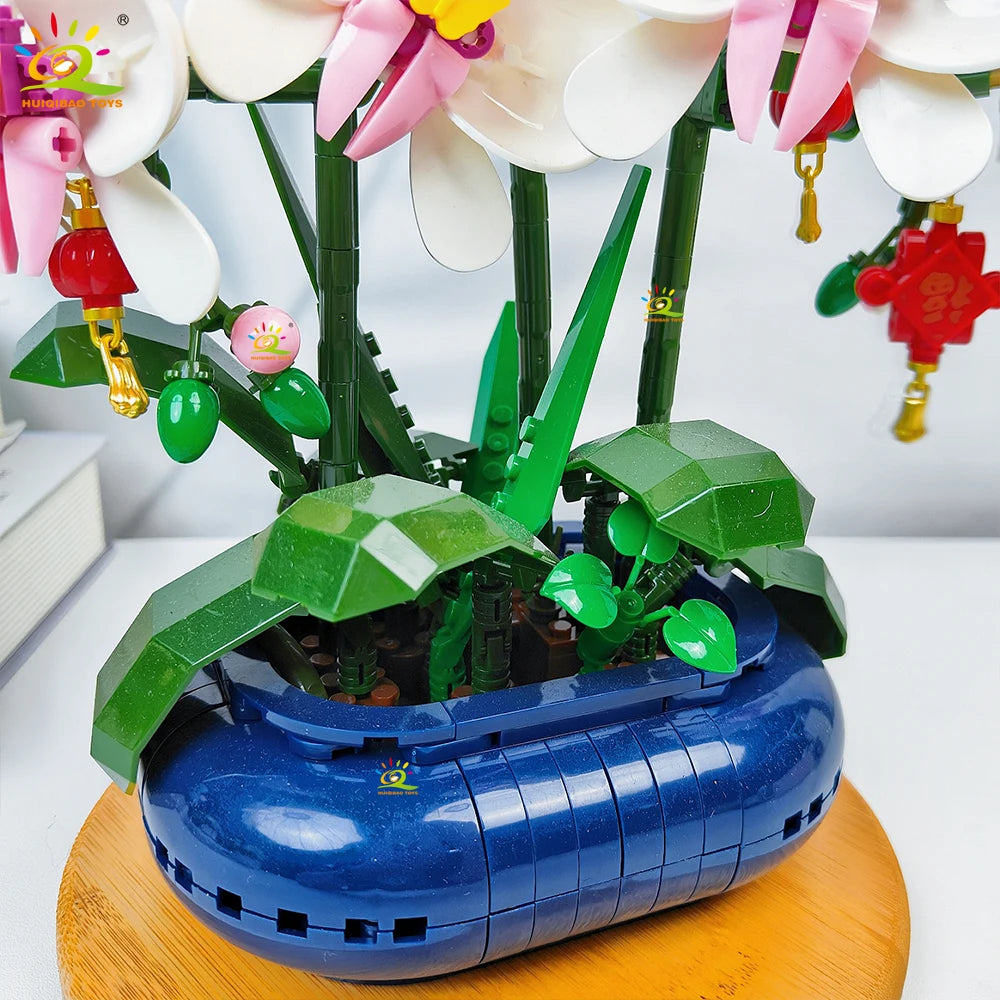 PENDRA Orchid Potted Floral Building Set
