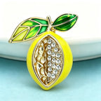 PENDRA Lemonelle Cute Enamel Lemon Brooch
