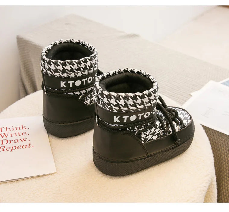 -40 2025 New Women's Winter Moon Medium Tube Waterproof Space Ankle Snow Boots