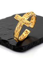 PENDRA Quinorin Cross Charm Ring