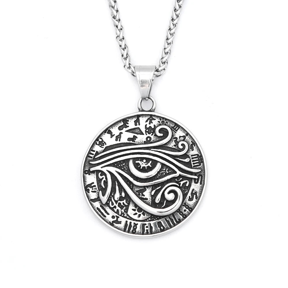 PENDRA Horus 316L Stainless Steel Eye of Horus Necklace