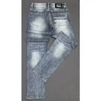 Spring Autumn 2025 Man Luxury Clothing Retro Embossed Denim Jeans for Men High-End Washed Fashion Man Designer Skinny Jeans