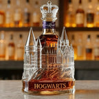 Elegant Crown Top Castle Glass Decanter, Whiskey Aerator for Home Bar, Medieval Themed Barware, Premium Whisky Carafe, Perfect