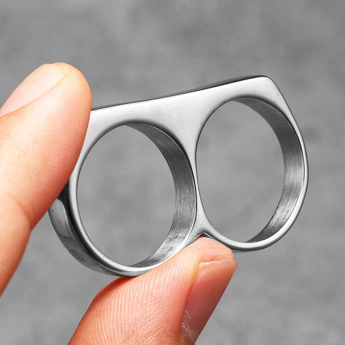 Connect Two Fingers Men Rings Stainless Steel Unique Punk Rock Women Jewelry Fashion Accessories Stranger Things Gift Wholesale