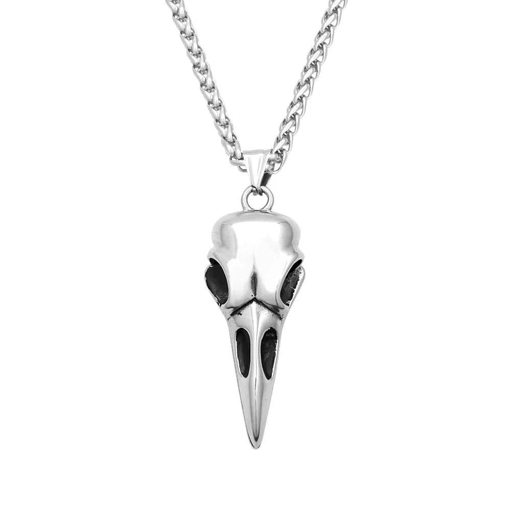 PENDRA Odinskull Nordic Odin Crow Skull Necklace
