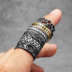 PENDRA Celtic Knot Rock Steel Ring