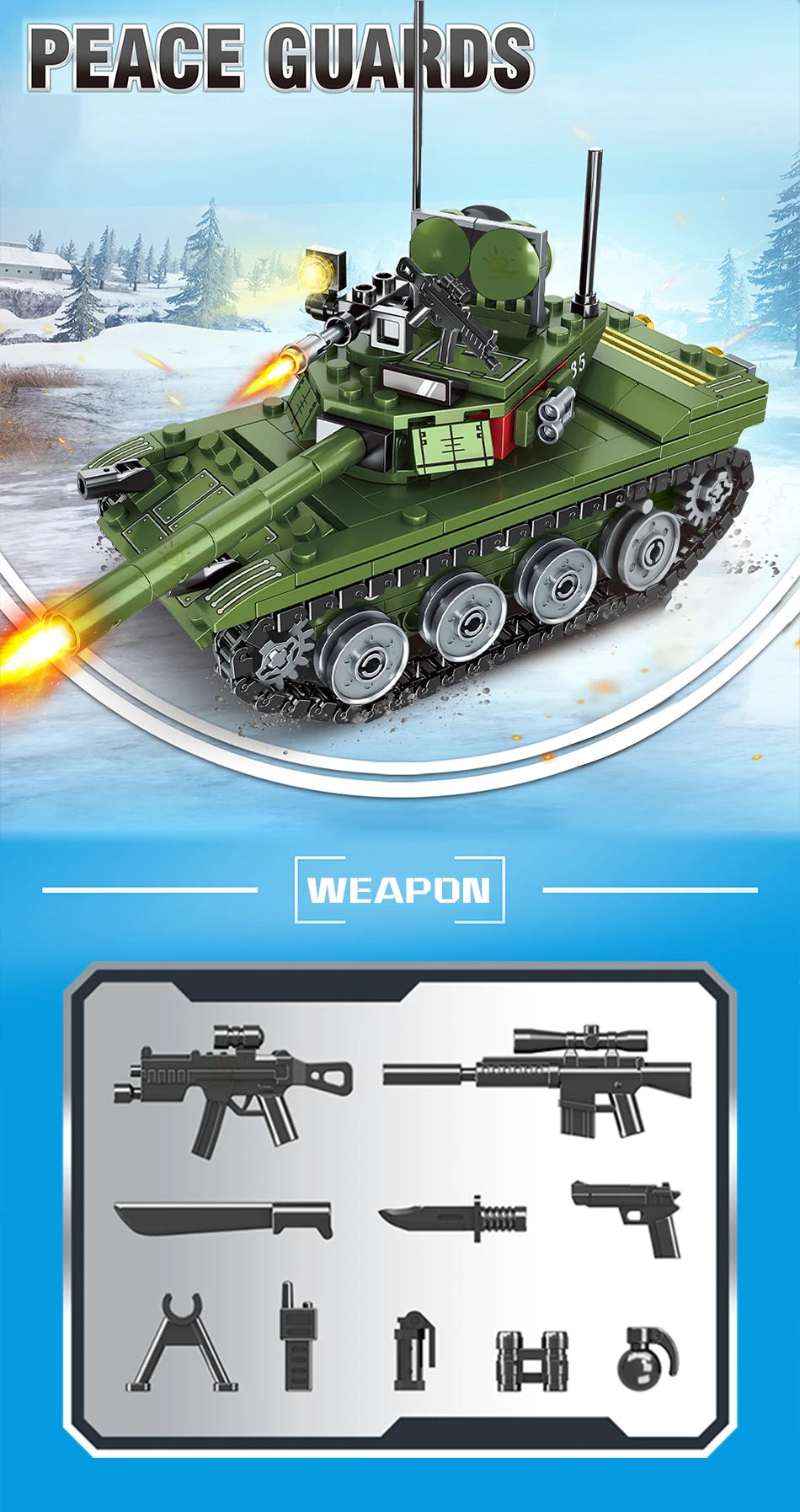 PENDRA Military Main Battle Building Set