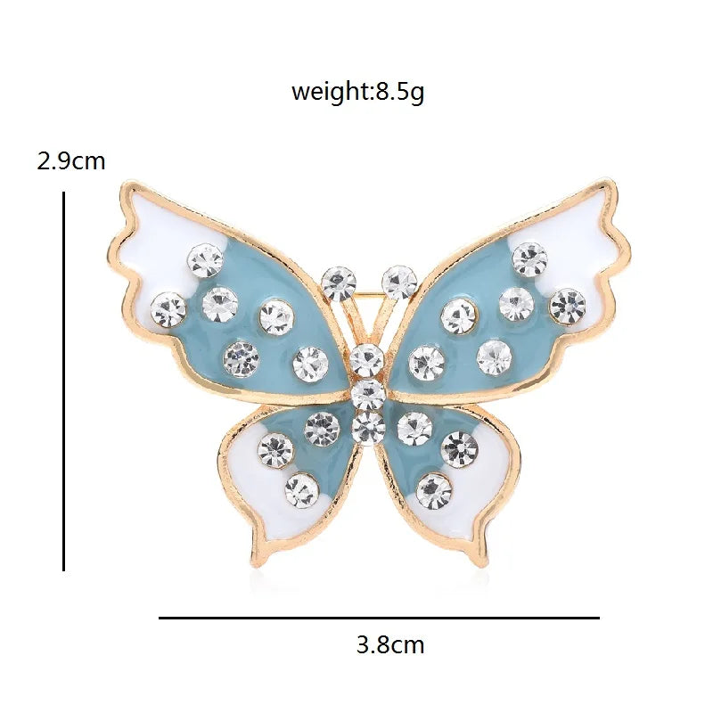 PENDRA Enamel Butterfly 2-color Brooch