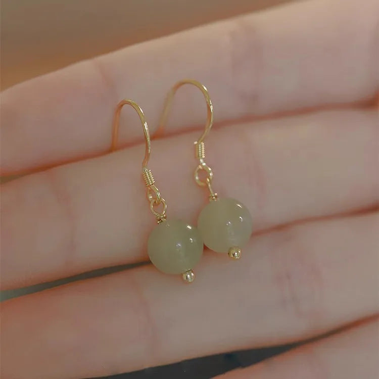 PENDRA Jade Geometry Hoop Earrings