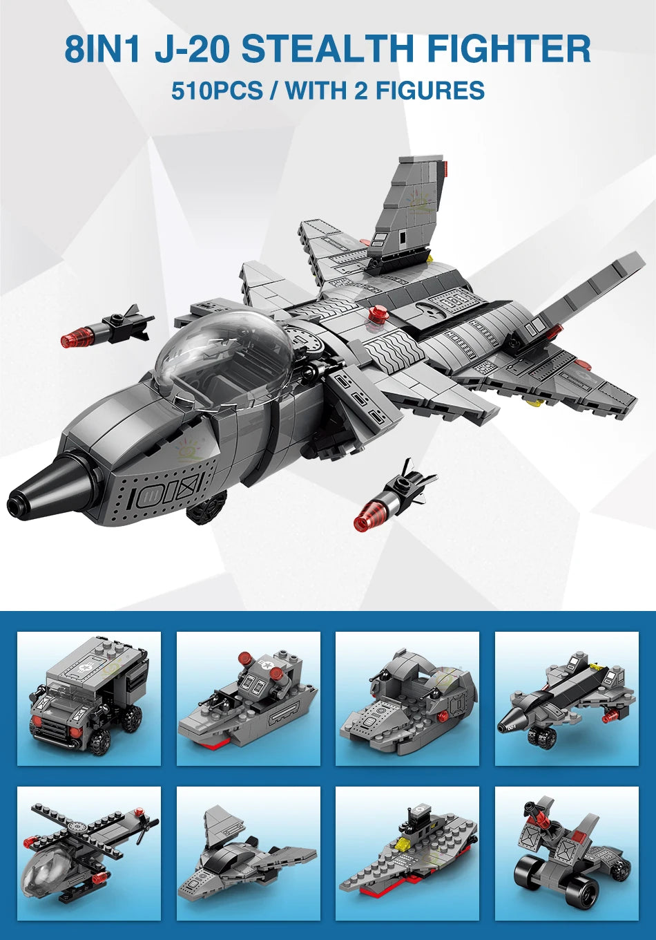 PENDRA Military Attack Fighter Building Set
