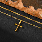 PENDRA Cross Gold Pendant Necklace