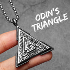 PENDRA Odin's Triangle Steel Necklace