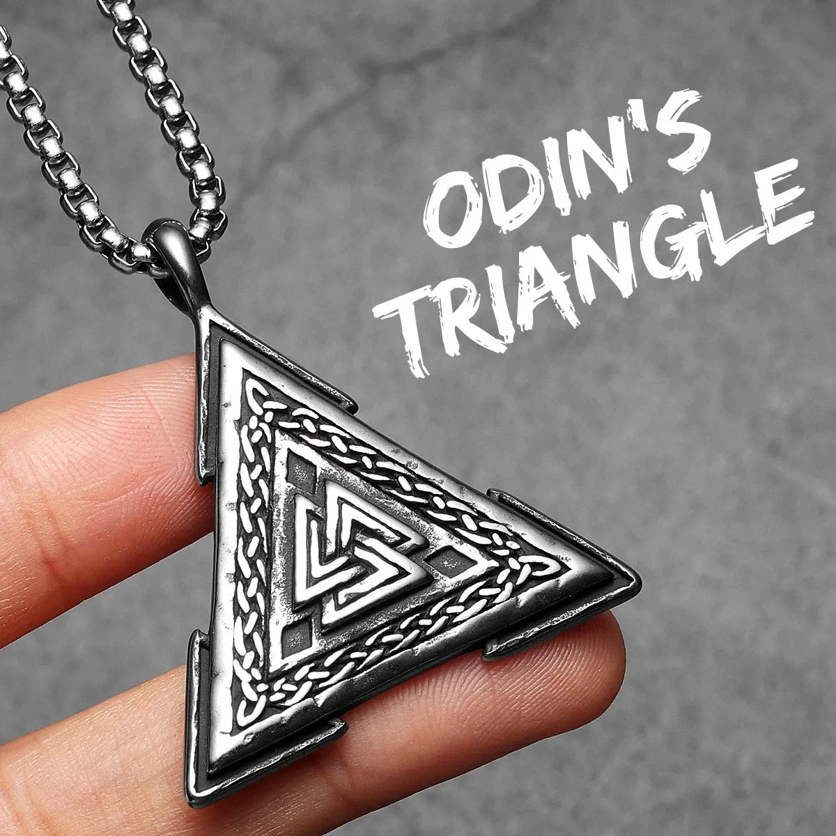 PENDRA Odin's Triangle Steel Necklace