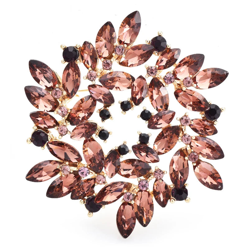 PENDRA Florielle32 Rhinestone Brooch