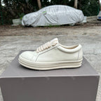 PENDRA Ivory Leather White Leather Low-Top Thick-Sole Platform Sneakers