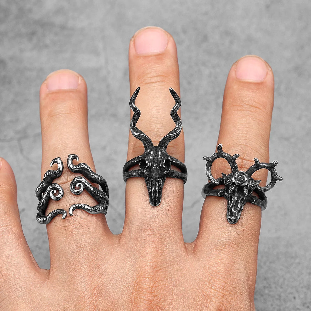 PENDRA Octopus Squid Tentacle Steel Ring