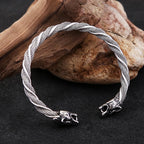PENDRA Wolfcrest Vintage Viking Wolf Head Bracelet