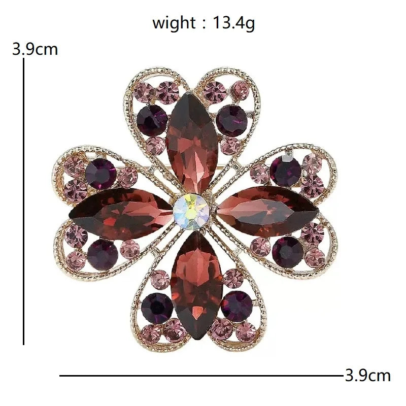 PENDRA Clovera Clover Flower Brooch