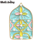 PENDRA Windowflora Vintage Enamel Flower Window Brooch