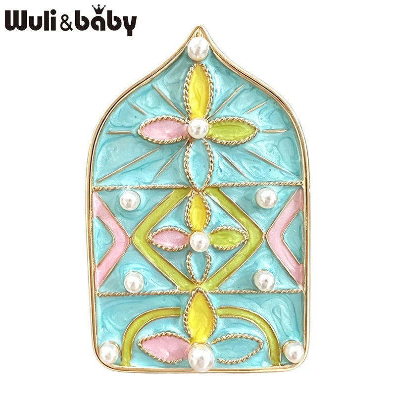 PENDRA Windowflora Vintage Enamel Flower Window Brooch