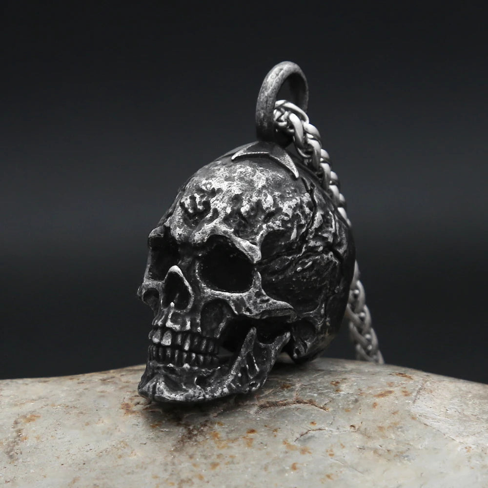 PENDRA Darkskull Gothic Stainless Steel Skull Pendant