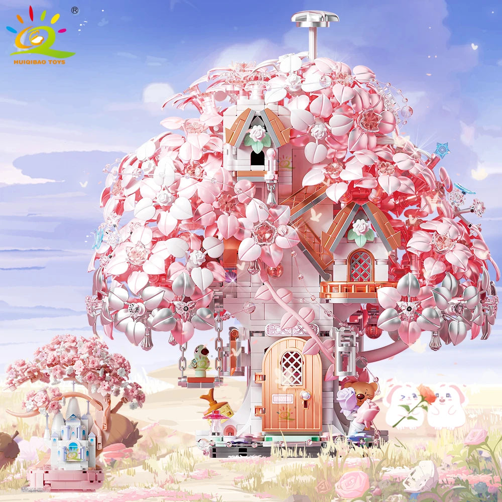 PENDRA Discoloration Cherry Floral Building Set