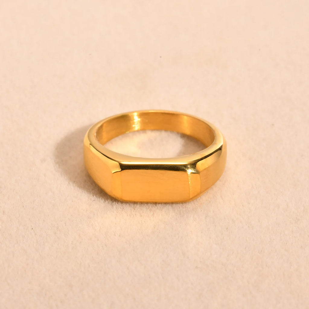 PENDRA Personalized Initials Letter Steel Ring