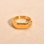 PENDRA Personalized Initials Letter Steel Ring