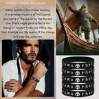 Mprainbow Mens Tree of Life Bracelets, 1/2/3/4 Pcs Norse Viking Soft Runes Silicone Rubber Band Wristband Bangle,Comfort Fit