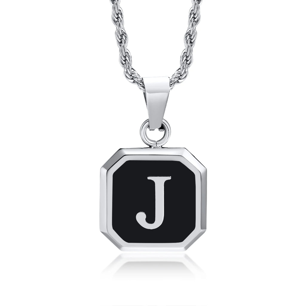 PENDRA Square Twisted Pendant Necklace