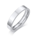 Silver Color Wedding Ring for Men Women,Never Fade Stainless Steel Engagement Ring,Stylish Couple Ring Gift