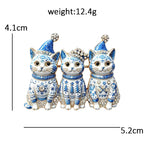 PENDRA Trio Christmas Cat Brooch