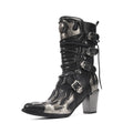 PENDRA Zipper Polish Flame Boots