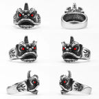 Chinese Lion Dance Unique Men Rings Stainless Steel Retro Punk Stylish Women Jewelry Fashion Accessories Gift Wholesale