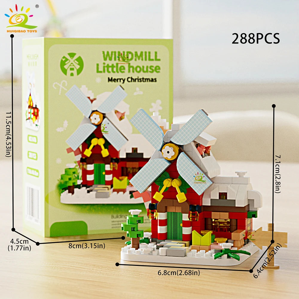 PENDRA Cute Windmill Micro Building Set