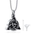 Mens Urn Necklaces for Ashes,Stainless Steel Tribal Celtic Knot Memorial Cremation Pendant,Bereavement Keepsakes Jewelry