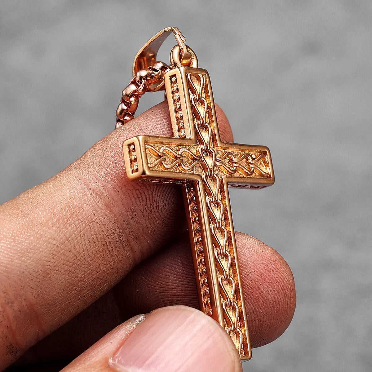 PENDRA Muticolor Religon Cross Steel Necklace