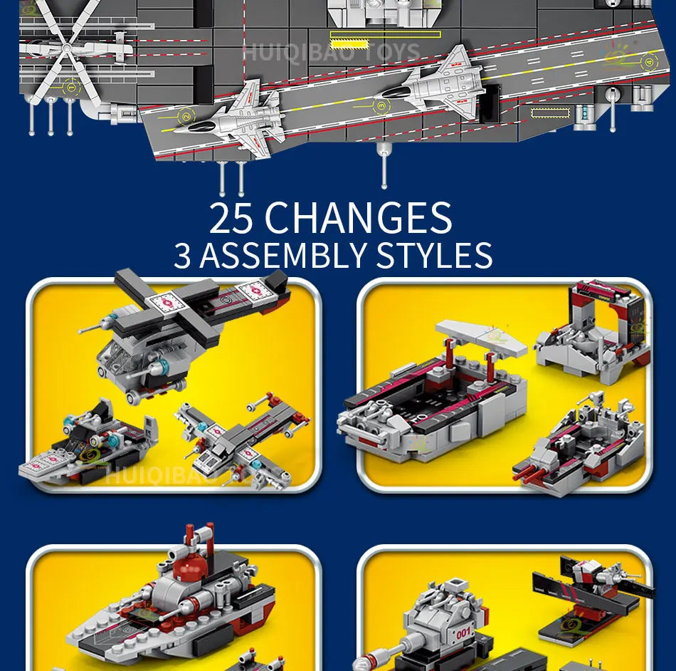 PENDRA 8in1 Military Ship Building Set