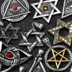 PENDRA Star David Masonic Steel Necklace