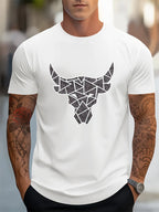 PENDRA Bull Print Oversized Tees Short Sleeves Tops T-Shirt